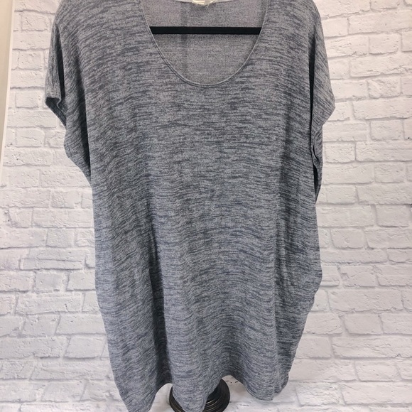 Wilfred Free oversized scoop neck tunic top Size Small Heather gray pockets - Picture 7 of 9